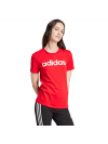 Dámske tričko adidas Loungewear Essentials Slim Logo Tee červené IY9189